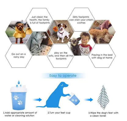 Pet Paw Cleaning Cup for Dogs and Cats